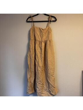 UNIQLO Women's Tan linen blend dress